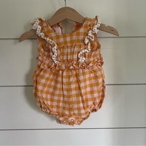 Bonnie Baby Plaid 6-9M Romper